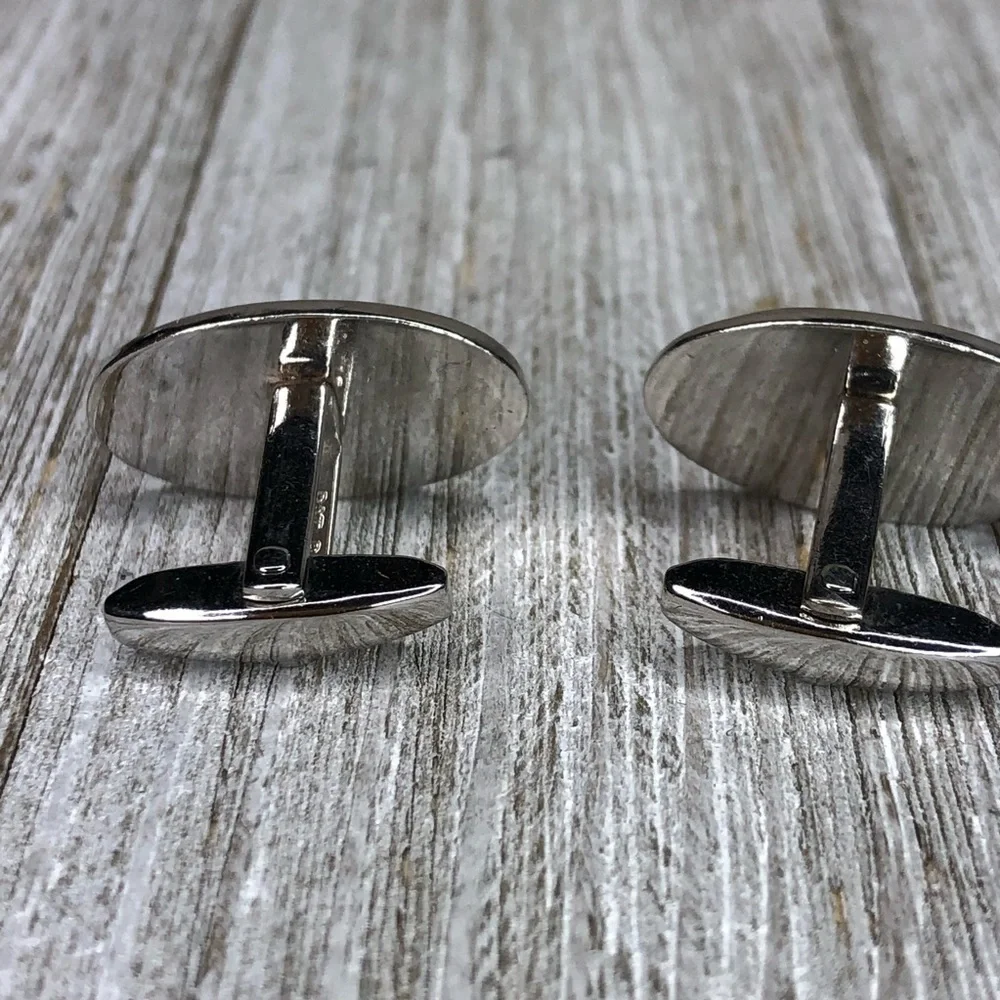 Vintage Foster Silver Engrave-able Cuff Links